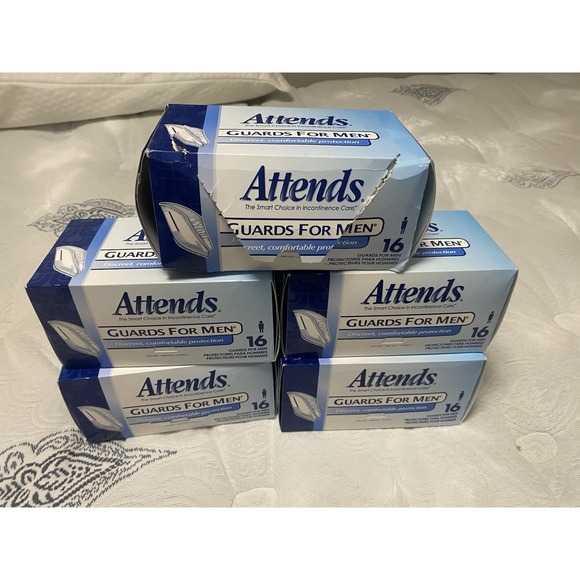 Attends Other - Lot Of Attends Guards For Men Incontinence Care One Size 5 Packs of 16 Each